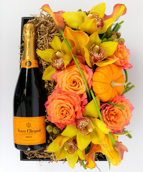 Champagne & Fall Flowers