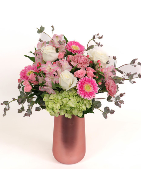 Feeling Peachy Floral Bouquet, Garden Roses, Hydrangea