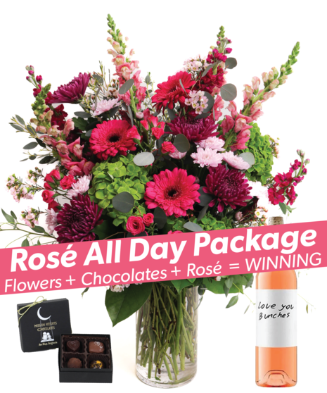 Rosé All Day Package - Bold & Beautiful + Chocolates + Love You Bunches Rosé