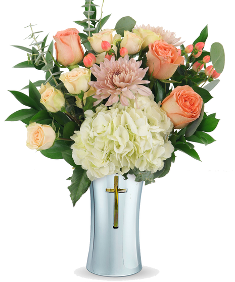 Soft Peach Tribute Arrangement