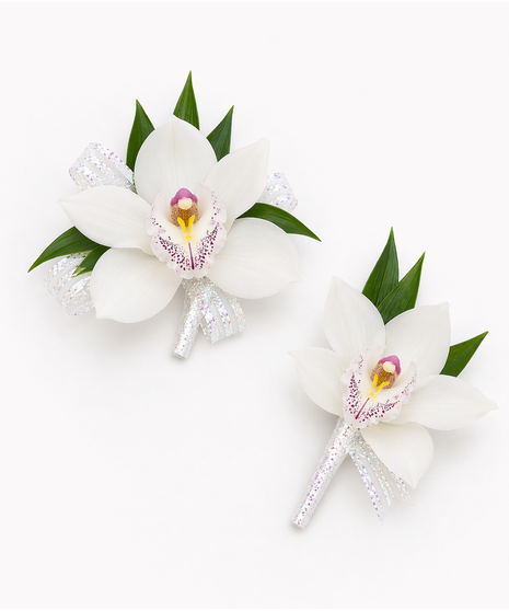 White Cymbidium Orchid Wearables